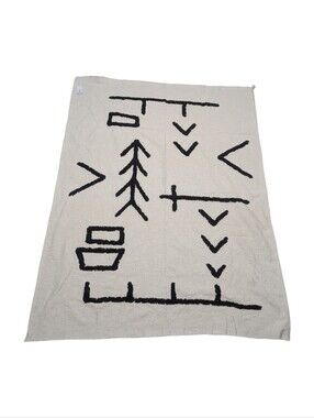 Urban Barn Throw NWT - Heavy Cotton Geometric Blanket 50x60*